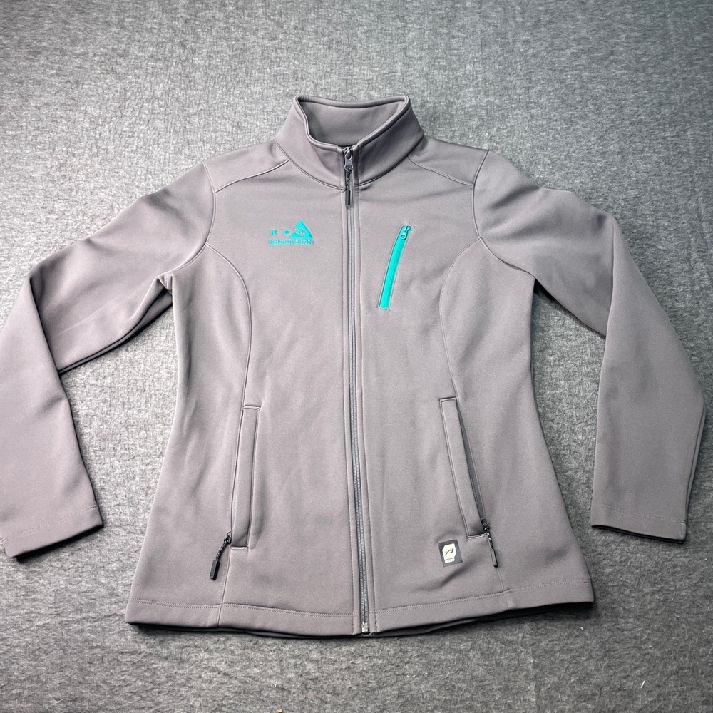 Orage Jacket‎ Womens Large Softshell Ski Resort Chic Active Gray